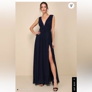 Lulu’s Heavenly Hues Navy Blue Maxi Dress